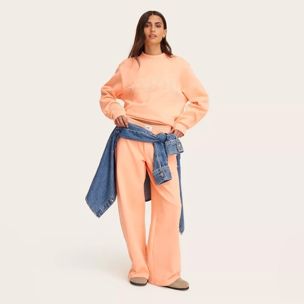Parke Target Women's L/XL Mockneck Pullover Sweatshirt Peach Orange Large/Extra - Picture 5 of 12